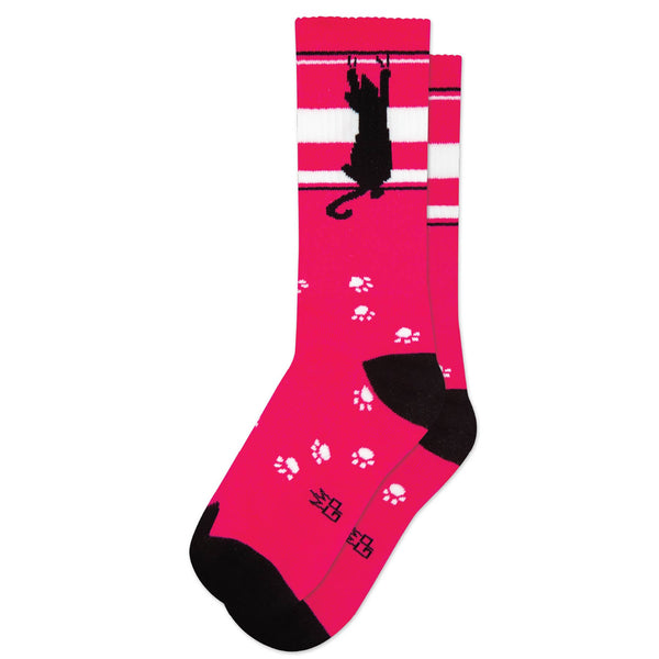 Scratching Black Cat Gym Crew Socks