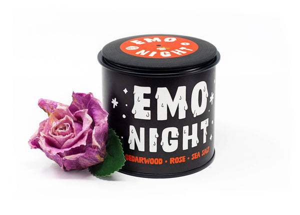 Candle - Emo Night Soy Candle with Playlist & Vinyl Magnet