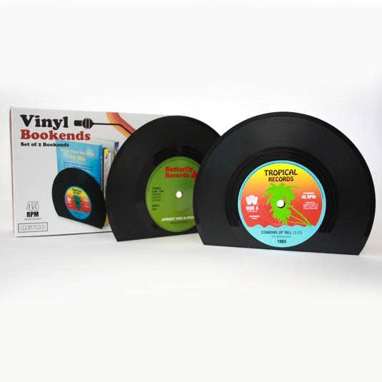 Gift Retro Vinyl Bookends 991720