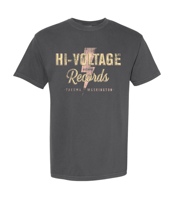 Hi-Voltage Distressed Logo T-Shirt - Pepper