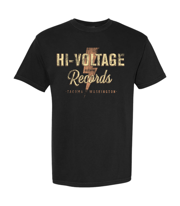 Hi-Voltage Distressed Logo T-Shirt -Black