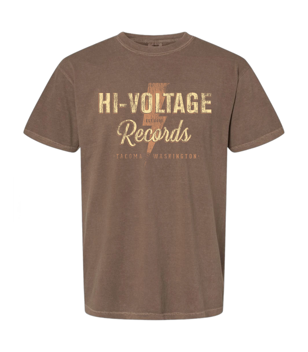Hi-Voltage Distressed Logo T-Shirt - Espresso