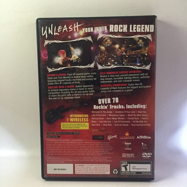 Guitar Hero III - Legends Of Rock PS2 Game Only 10009692-1