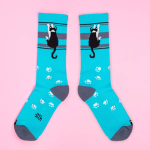 Hanging Tuxedo Cat Gym Crew Socks