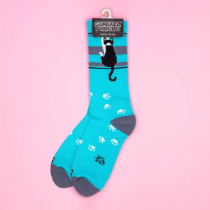 Hanging Tuxedo Cat Gym Crew Socks