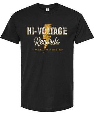 Hi-Voltage Merch Hi-Voltage Distressed Logo T-Shirt - Black