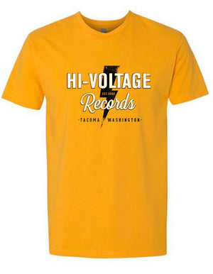 Hi-Voltage Merch Hi-Voltage Distressed Logo T-Shirt - Gold 2024