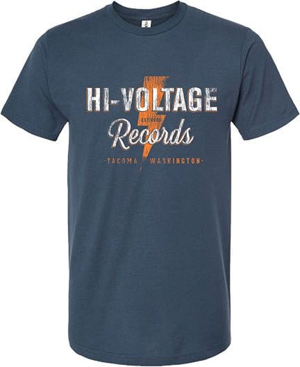 Hi-Voltage Merch Hi-Voltage Distressed Logo T-Shirt - Indigo