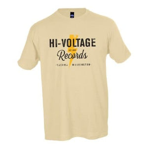 Hi-Voltage Merch Hi-Voltage Distressed Logo T-Shirt - Natural