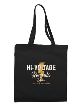 Hi-Voltage Merch Hi-Voltage Records & Books Black Tote Bag 10028354