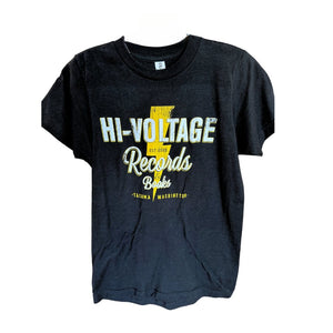 Hi-Voltage Merch Hi-Voltage Records & Books Distressed Logo T-Shirt - Black