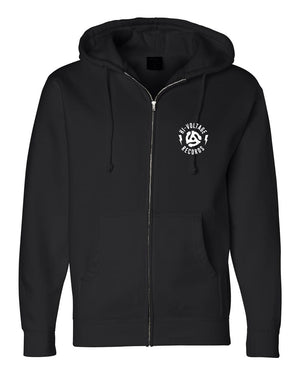 Hi-Voltage Merch Hi-Voltage Records & Books Full Zip Black Hoodie