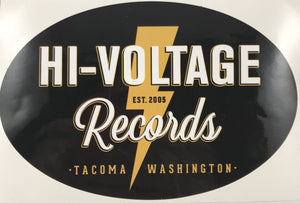 Hi-Voltage Merch Hi-Voltage Records Oval Sticker 10016869