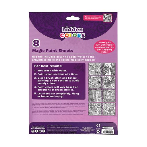 Hidden Colors Magic Paint Sheets (9 PC Set)- Magic Nature