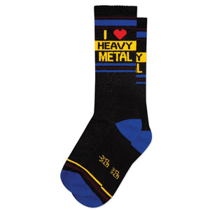I ❤️ Heavy Metal Gym Crew Socks
