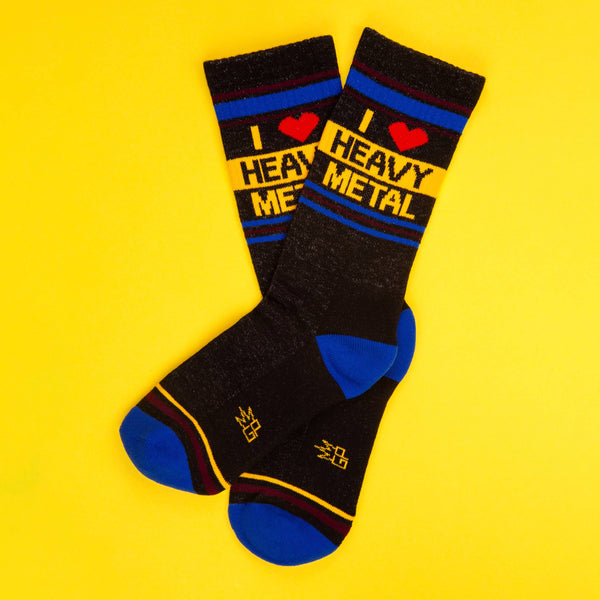 I ❤️ Heavy Metal Gym Crew Socks