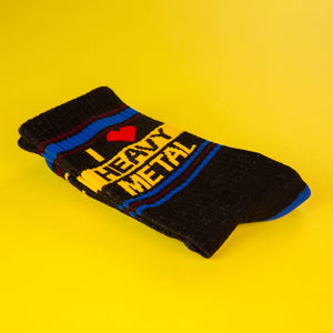 I ❤️ Heavy Metal Gym Crew Socks