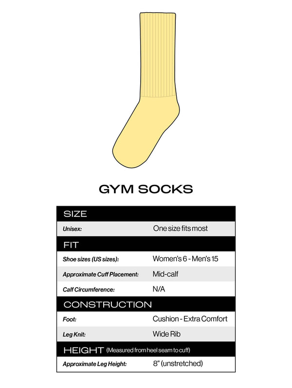 I ❤️ Heavy Metal Gym Crew Socks