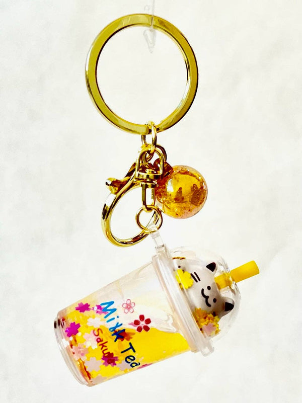 Kitty Milk Tea Floaty Key Charm