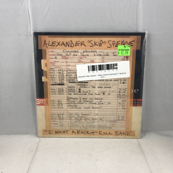 New 7"s Alexander "Skip" Spence - I Want A Rock N Roll Band 7" NEW RSD 2019 RSD 19332