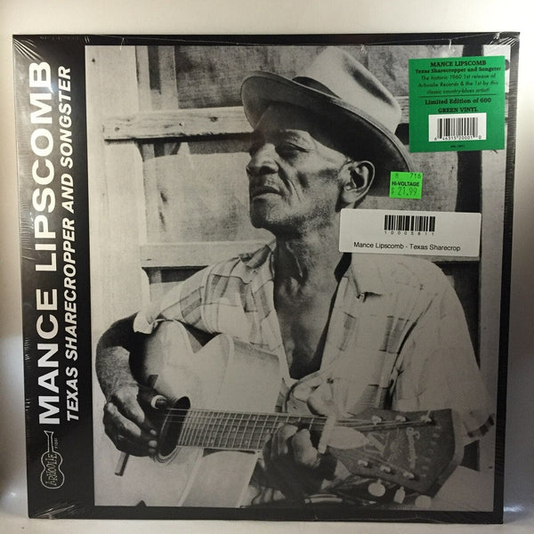 New Vinyl Mance Lipscomb - Texas Sharecropper & Songster LP NEW GREEN VINYL 10005811