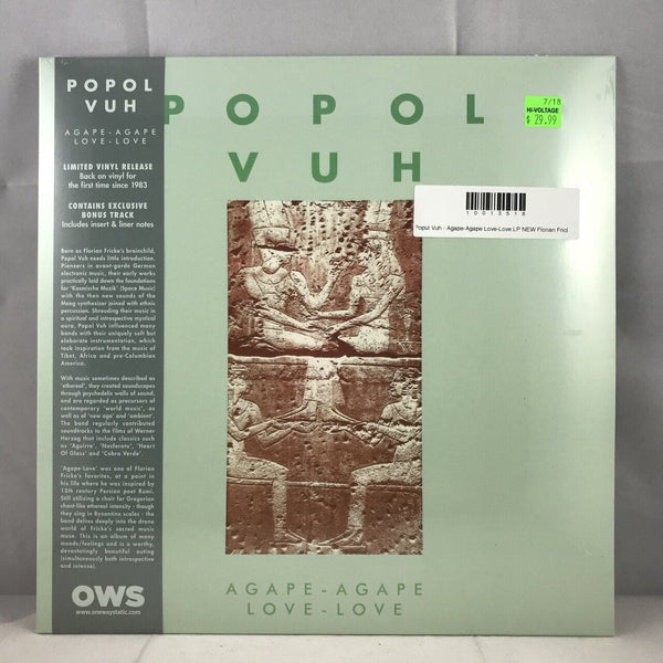New Vinyl Popul Vuh - Agape-Agape Love-Love LP NEW Florian Fricke 10013518