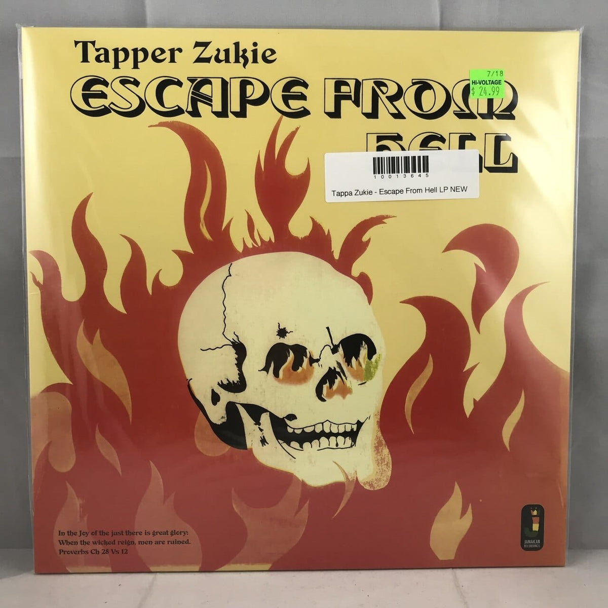 Tappa Zukie - Escape From Hell LP NEW – Hi-Voltage Records