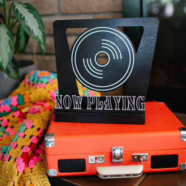 Now Playing Vinyl Record Stand