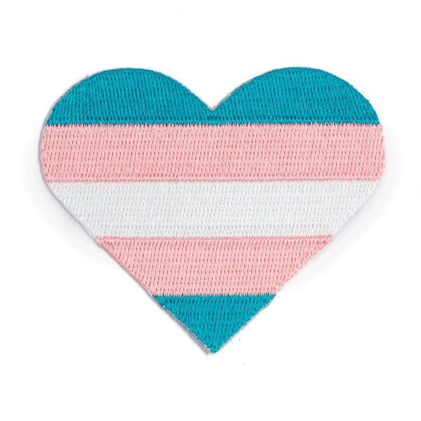 Patch Trans Pride Heart Embroidered Iron-On Patch 990509