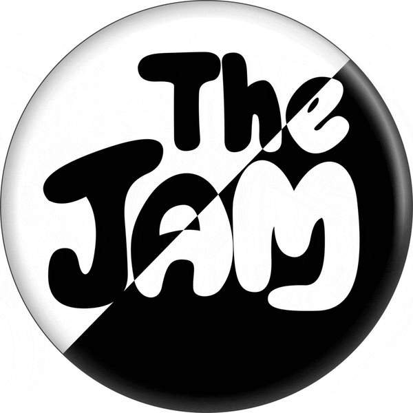 Pin-on Button - 1.25 Inch - Jam, The - Black And White 991611