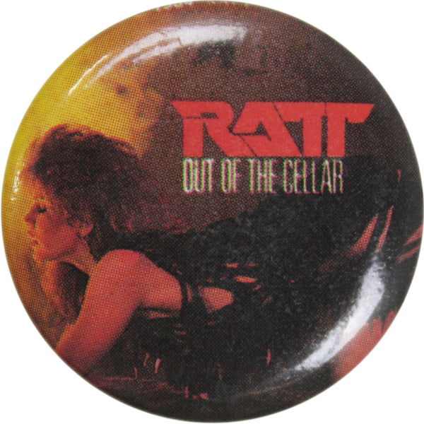 Pin-on Button - 1.25 Inch - Ratt - "... Cellar" With Woman 991813