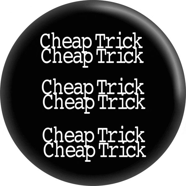 Pin-on Button - 1.5 Inch - Cheap Trick - White Logo On Black 991609