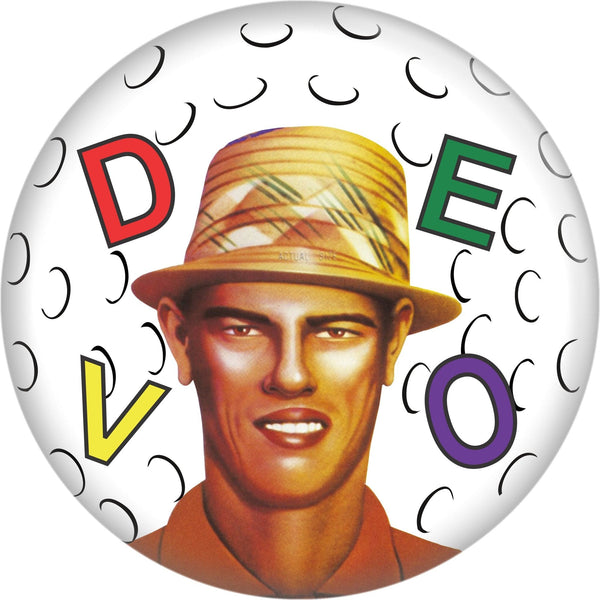 Pin-on Button - 1.5 Inch - Devo - "Q: Are We Not Men?" Cover 991832