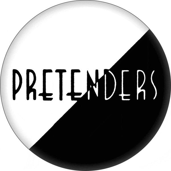 Pin-on Button - 1.5 Inch - Pretenders, The - Black And White