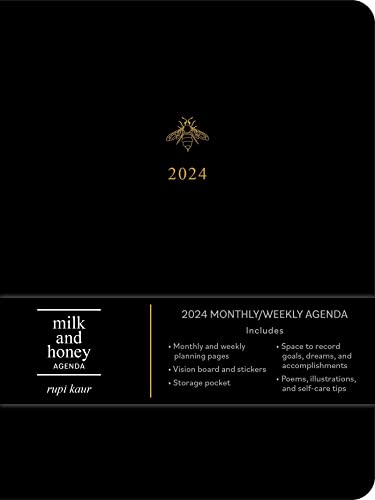 Planner milk and honey 12-Month 2024 Monthly/Weekly Agenda Calendar 9781524883874