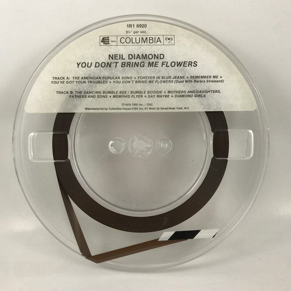 Reel To Reels Neil Diamond - You Don't Bring Me Flowers 3 3-4 Reel to Reel NOT PLAY TESTED USED 2450