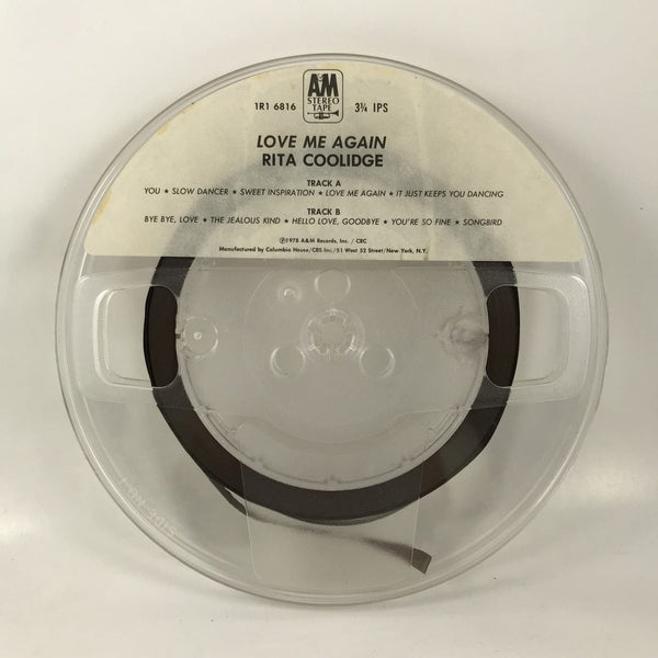 Reel To Reels Rita Coolidge - Love Me Again 3 3-4 Reel to Reel NOT PLAY TESTED USED 2443
