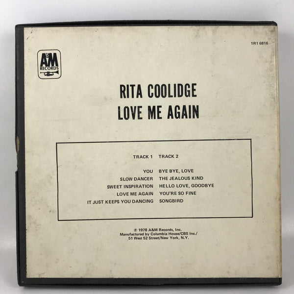 Reel To Reels Rita Coolidge - Love Me Again 3 3-4 Reel to Reel NOT PLAY TESTED USED 2443
