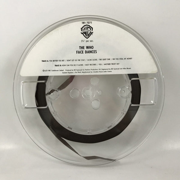 Reel To Reels Who - Face Dances 3 3-4 Reel to Reel NOT PLAY TESTED USED 2444