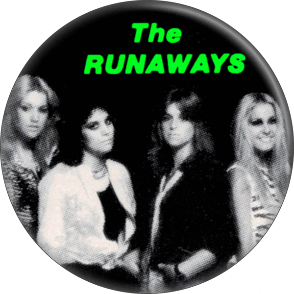 RUNAWAYS, THE / JOAN JETT - 1.5 inch Pin-on Button 991601