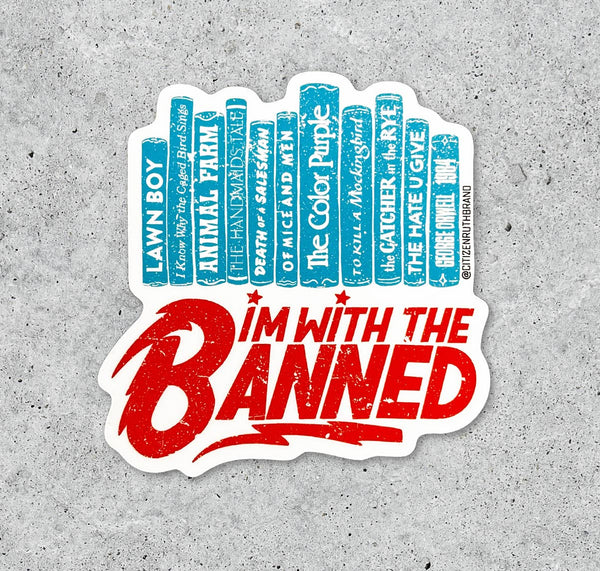 Stickers I'm with the Banned (Bowie inspired) Book Sticker 992027