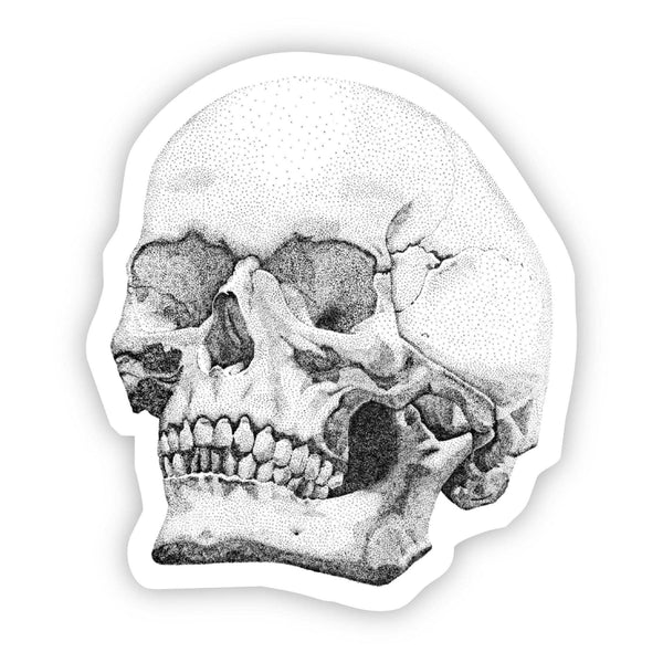 Stickers Skull Sticker (Black and White) 990059