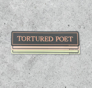 Tortured Poet Word Art vinyl sticker