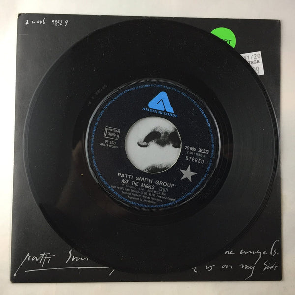 Used 7 inch Patti Smith Group - Ask the Angels - Time Is On My Side 7" French Import NM-NM USED 7678