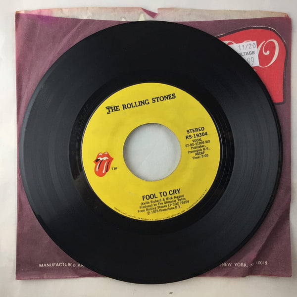 Used 7 inch Rolling Stones - Hot Stuff - Fool To Cry 7" VG++ USED 7710