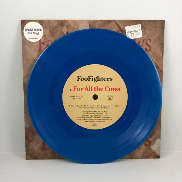 Used 7"s Foo Fighters - For All the Cows 7" VG+/VG++ UK Import COLOR VINYL USED I030722-043