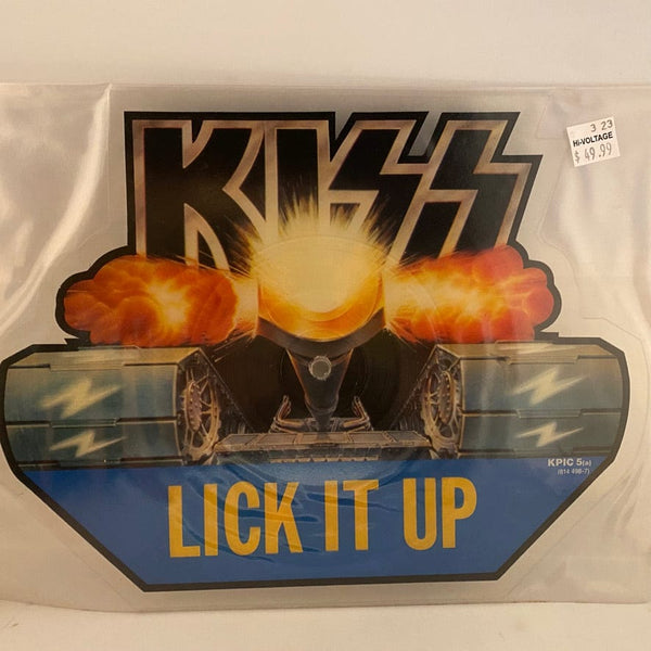 Used 7"s Kiss ‎– Lick It Up 7" USED VG++/Generic - Shaped Picture Disc V2 J032023-16