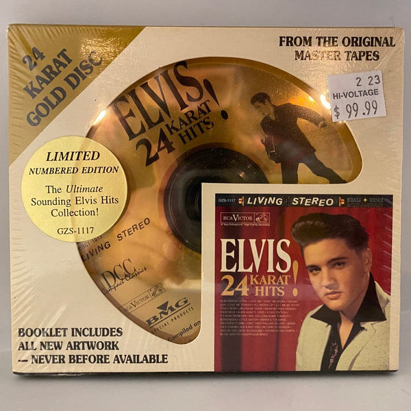 Used CDs Elvis Presley – 24 Karat Hits! CD USED NOS STILL SEALED 24 Karat Gold Disc Numbered DCC J020223-02