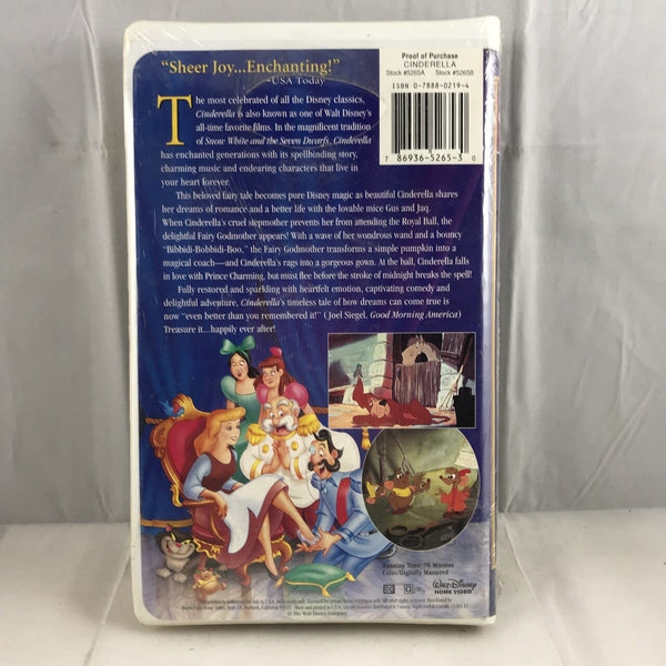 Used VHS Cinderella - VHS SEALED Disney 1874