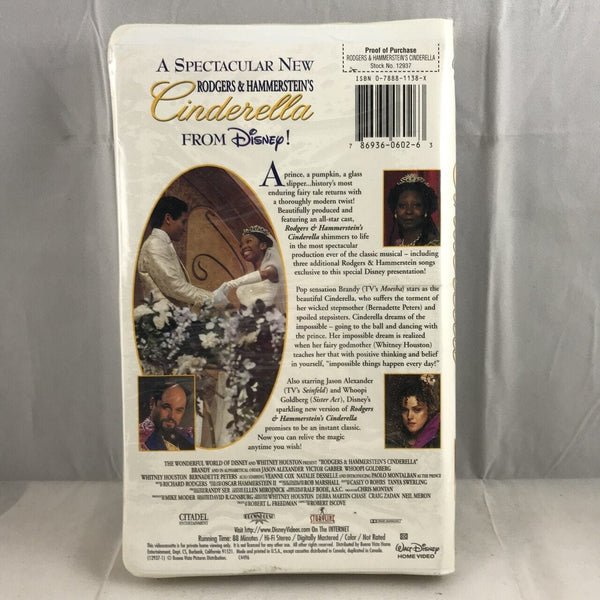 Used VHS Rodgers & Hammerstein's Cinderella - VHS SEALED 1875